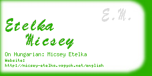 etelka micsey business card